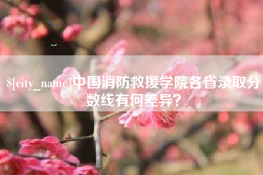 博兴中国消防救援学院各省录取分数线有何差异？