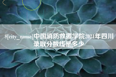 博兴中国消防救援学院2021年四川录取分数线是多少