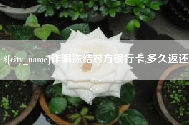 博兴诈骗冻结对方银行卡,多久返还
