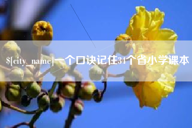 博兴一个口诀记住34个省小学课本