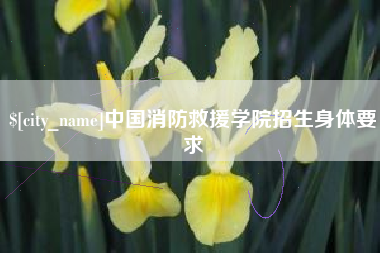 博兴中国消防救援学院招生身体要求
