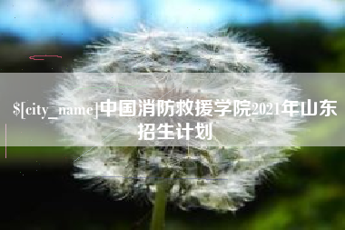 博兴中国消防救援学院2021年山东招生计划