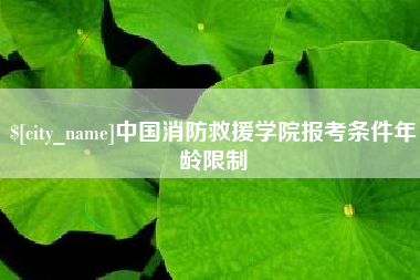 博兴中国消防救援学院报考条件年龄限制