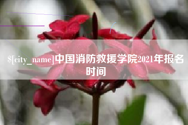 博兴中国消防救援学院2021年报名时间