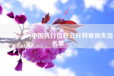 博兴中国执行信息公开网查询失信名单
