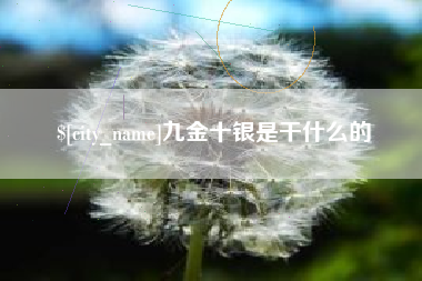 博兴九金十银是干什么的