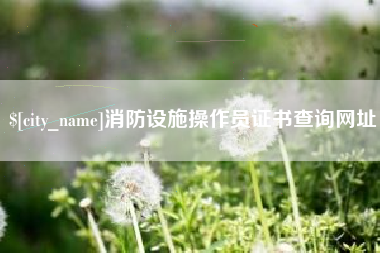 博兴消防设施操作员证书查询网址