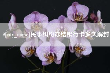 博兴民事纠纷冻结银行卡多久解封