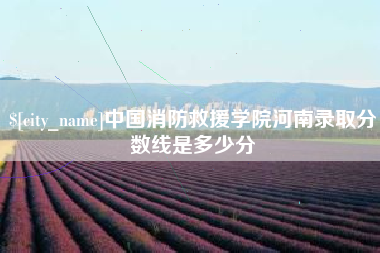博兴中国消防救援学院河南录取分数线是多少分