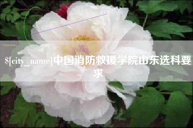 博兴中国消防救援学院山东选科要求