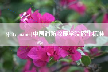 博兴中国消防救援学院招生标准