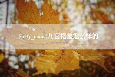 博兴九宫格是怎么样的