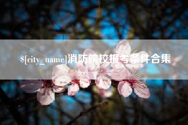 博兴消防院校报考条件合集